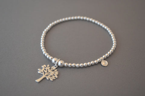 Limited Edition Tree of Life Sterling Silver bead bracelet