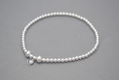 Sterling Silver 3mm bead bracelet
