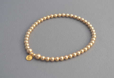 Simple Gold 4mm bead bracelet